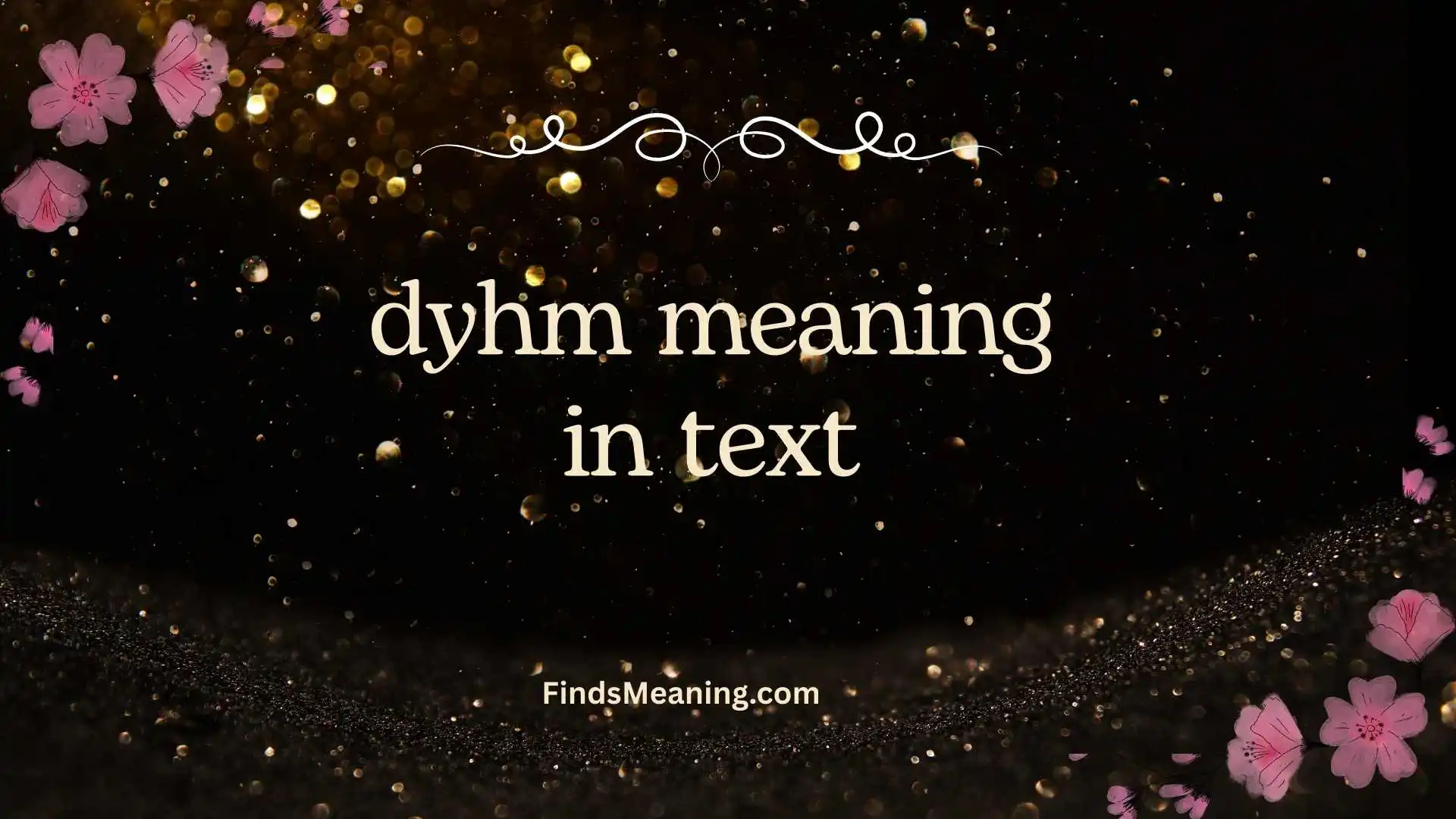 dyhm meaning in text