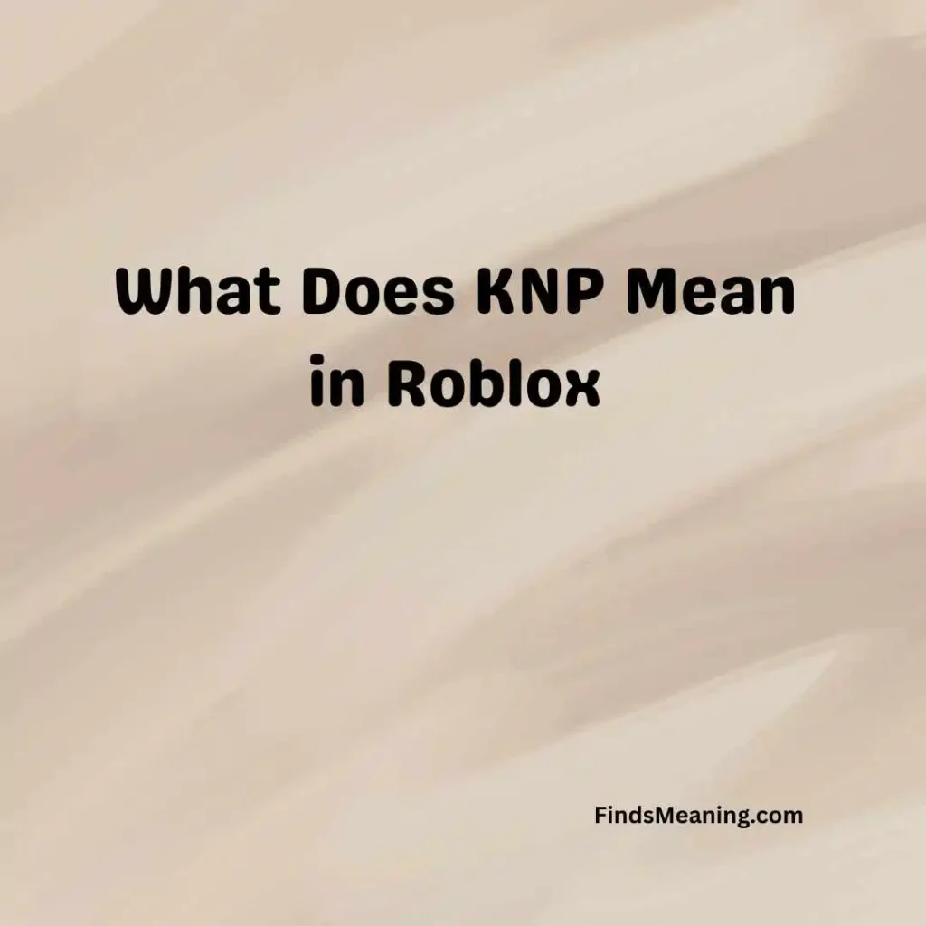 What Does KNP Mean in Roblox