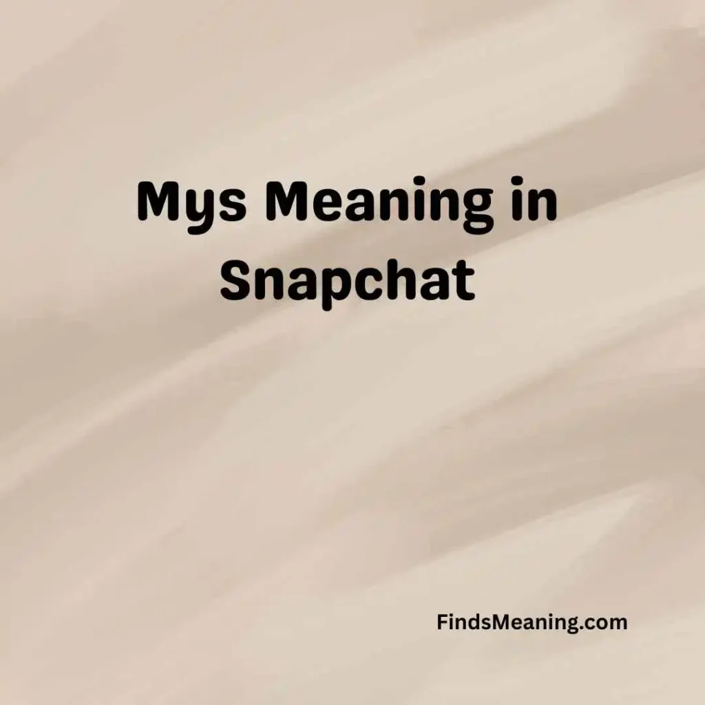 Mys Meaning in Snapchat