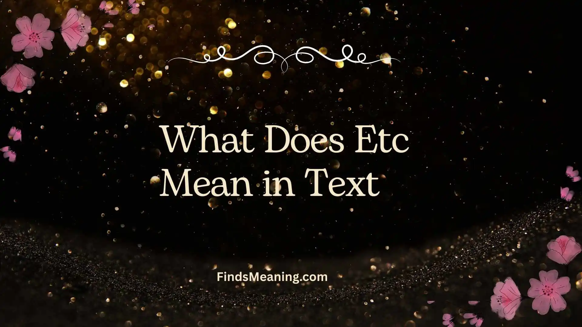 What Does Etc Mean in Text   