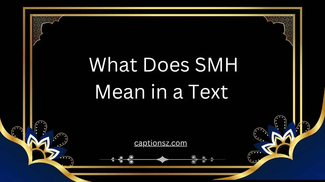 What Does SMH Mean in a Text 