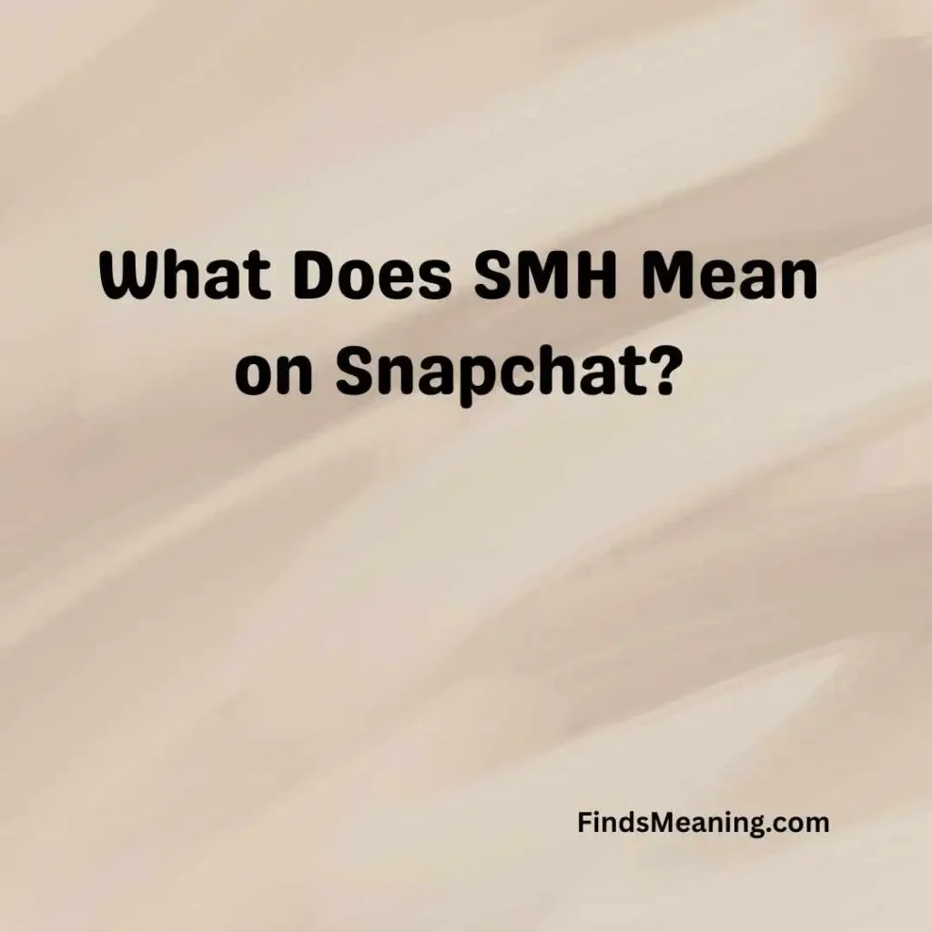 What Does SMH Mean on Snapchat