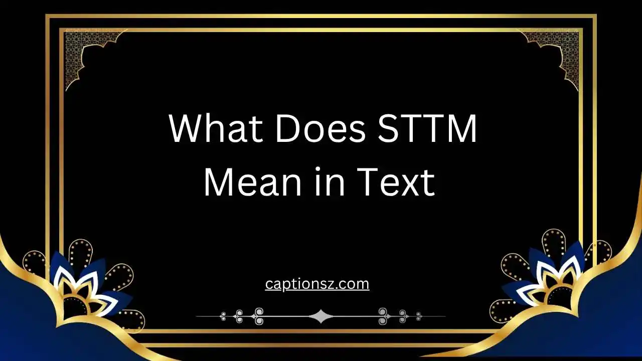What Does STTM Mean in Text 