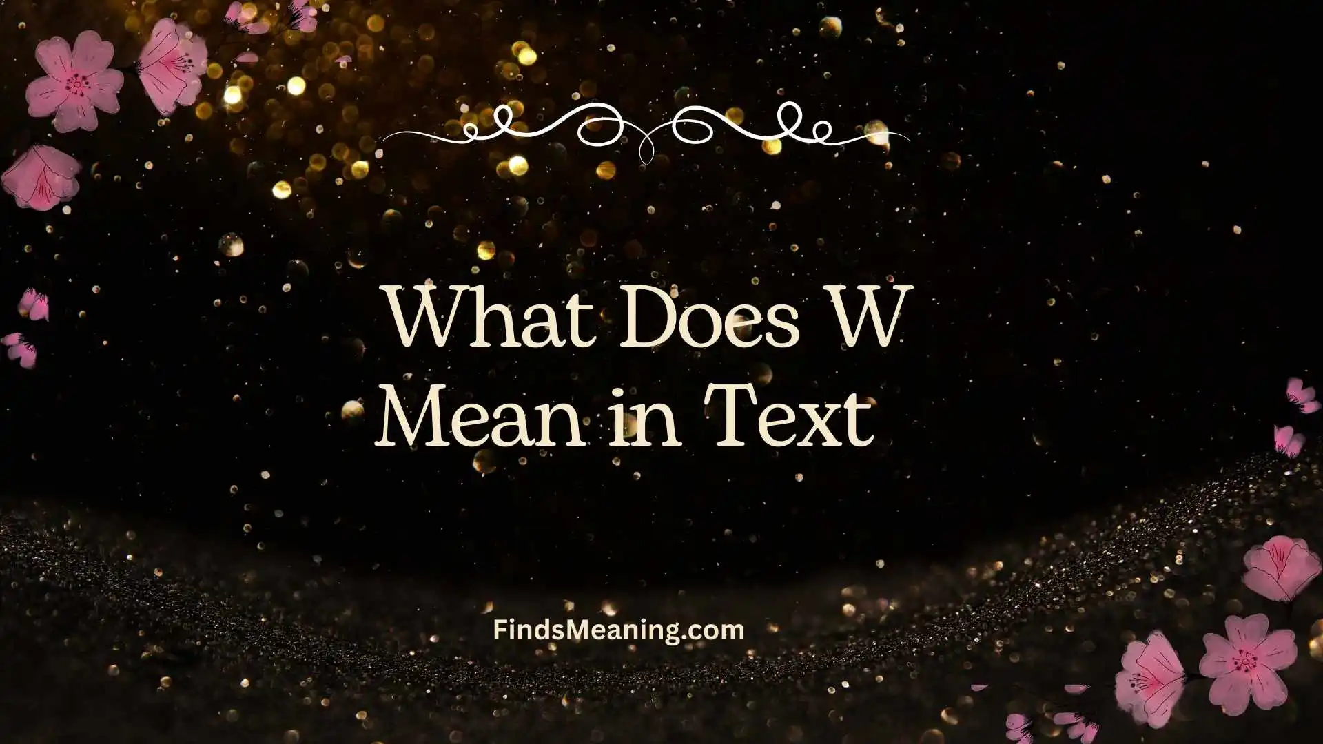 What Does W Mean in Text  