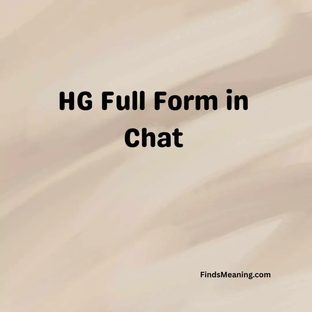 HG Full Form in Chat