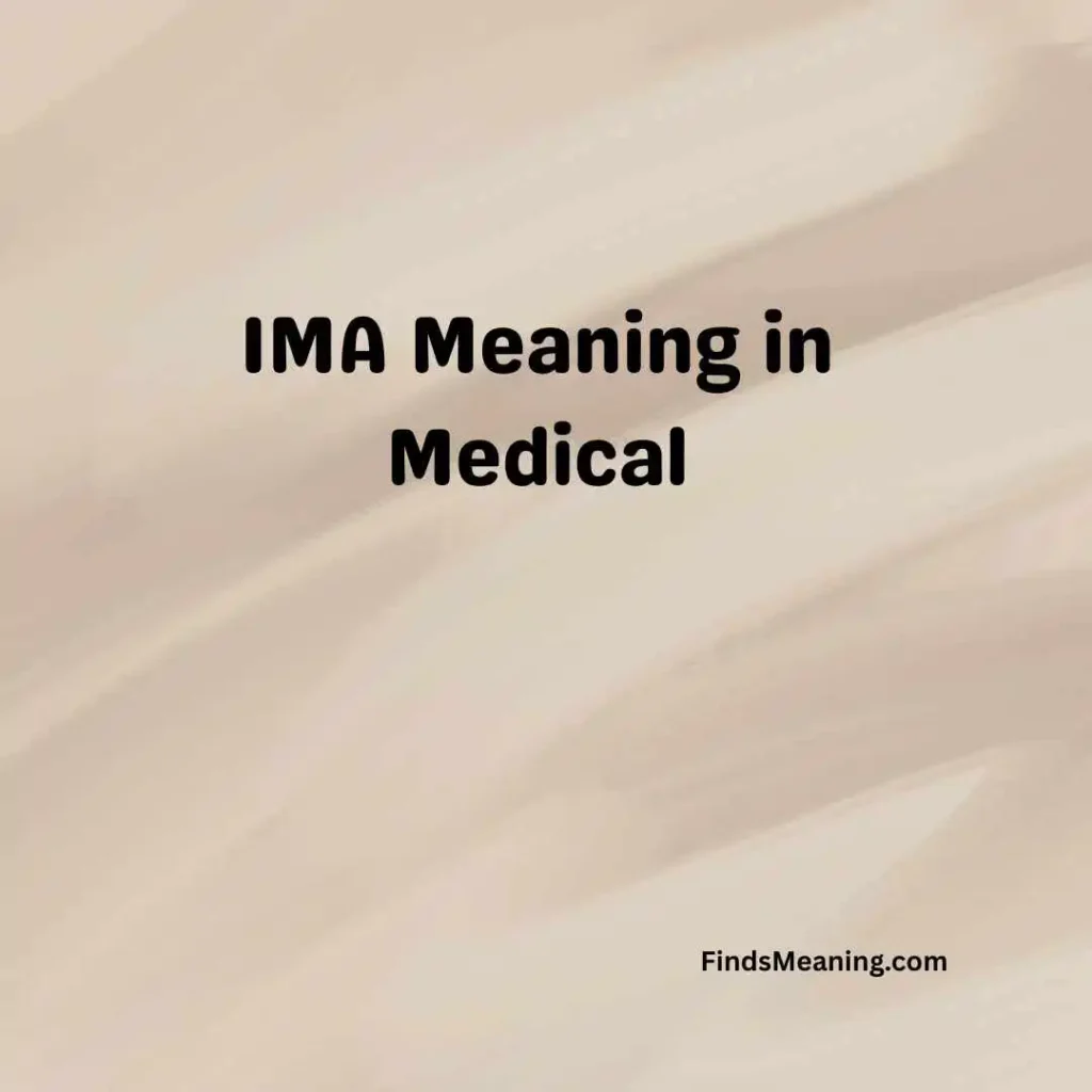 IMA Meaning in Medical