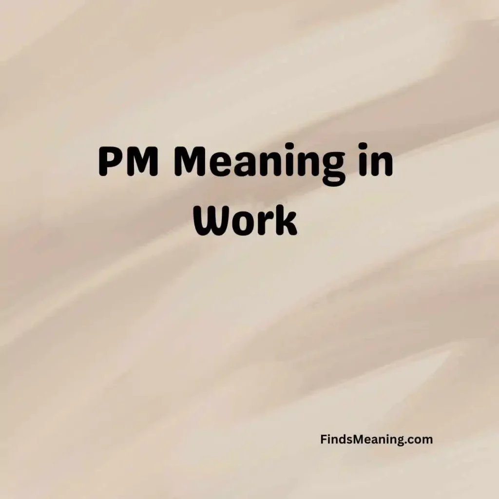 PM Meaning in Work