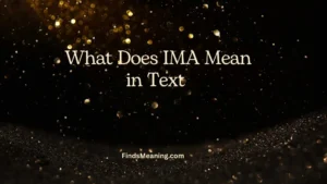 What Does IMA Mean in Text 