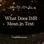 What Does IMR Mean in Text 