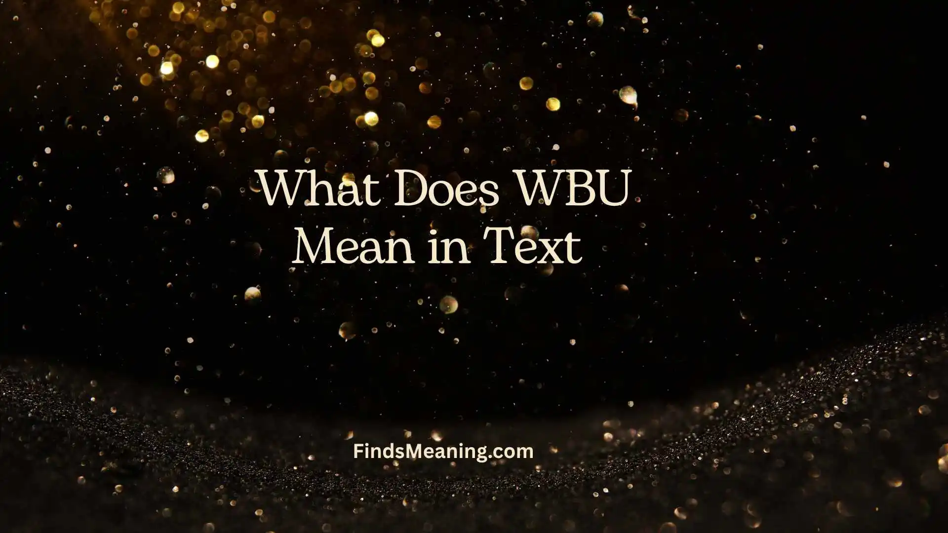 What Does WBU Mean in Text