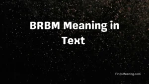 BRBM Meaning in Text