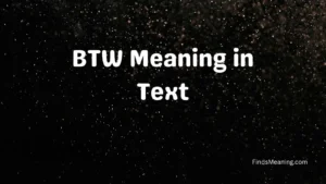 BTW Meaning in Text