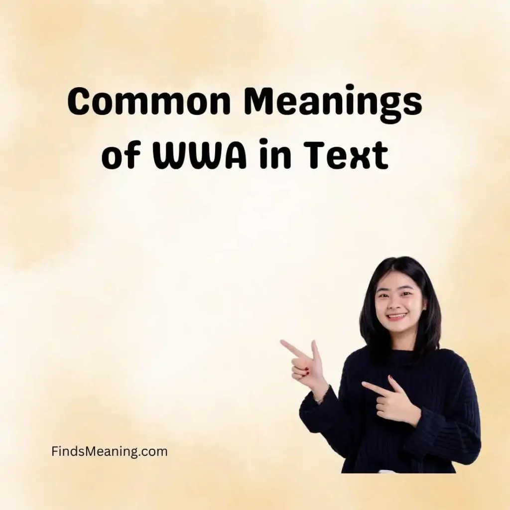 Common Meanings of WWA in Text