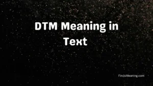 DTM Meaning in Text 