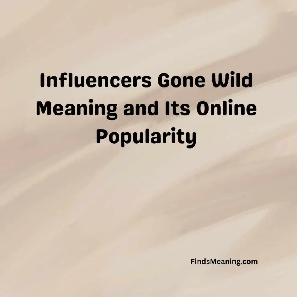 Influencers Gone Wild Meaning