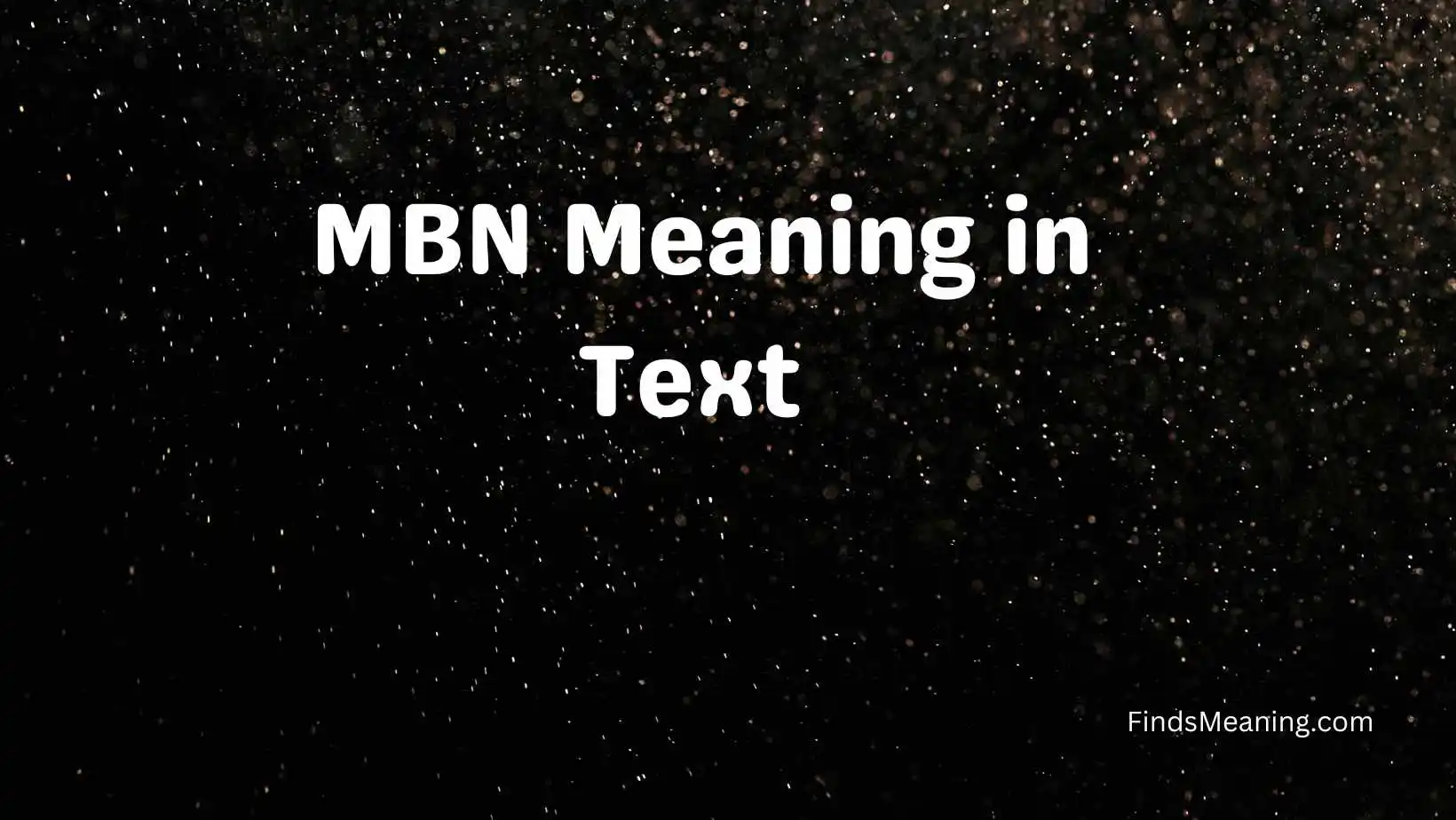 MBN Meaning in Text 