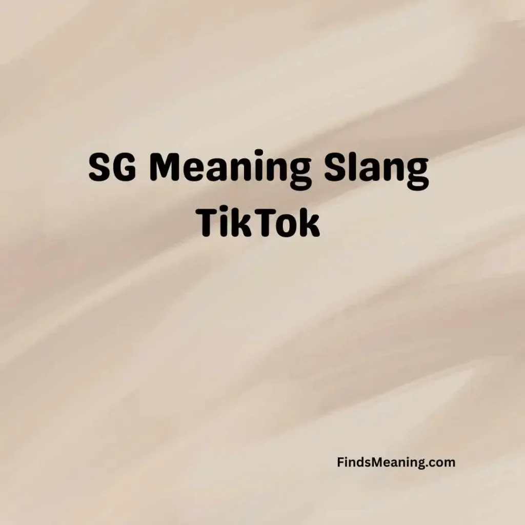 SG Meaning Slang TikTok