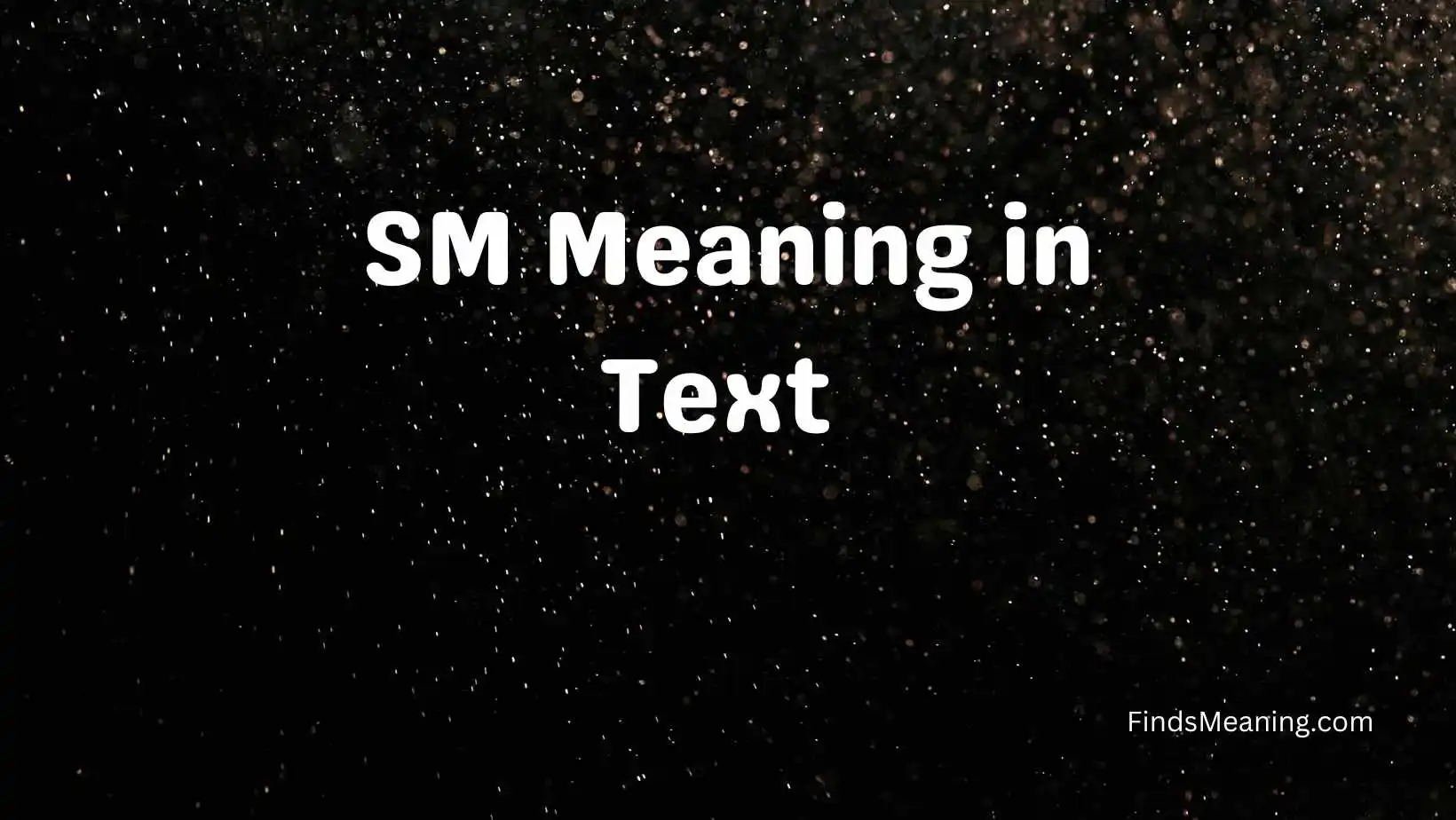 SM Meaning in Text 