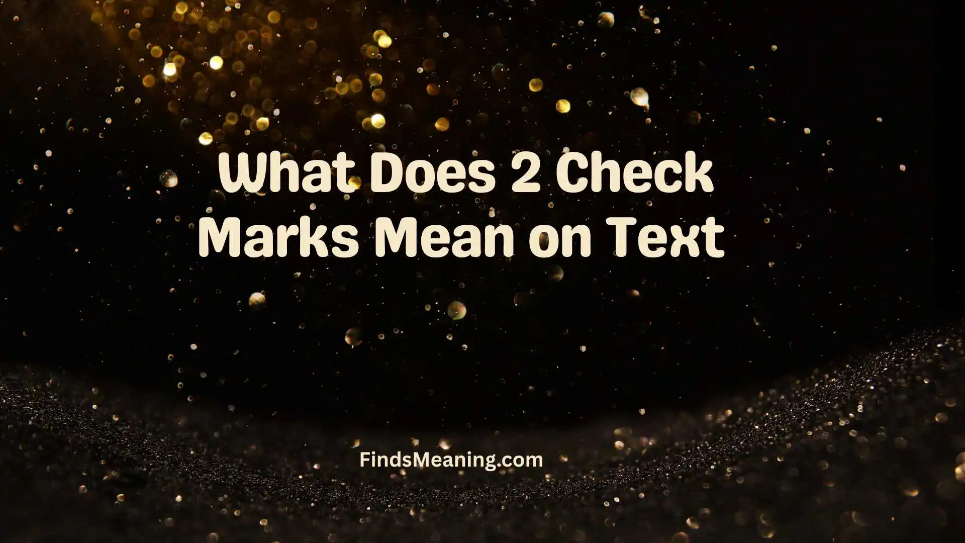 What Does 2 Check Marks Mean on Text