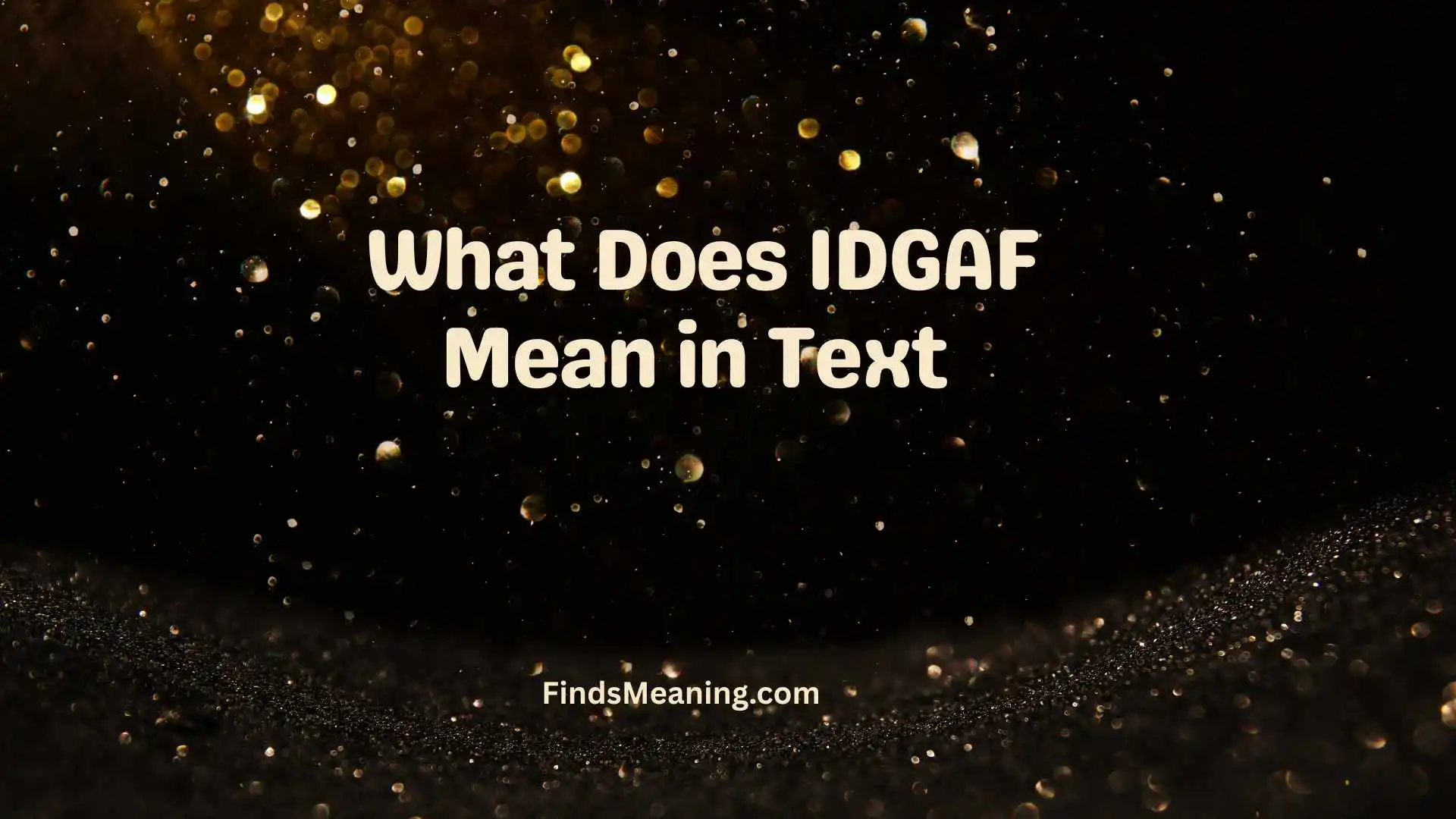 What Does IDGAF Mean in Text 