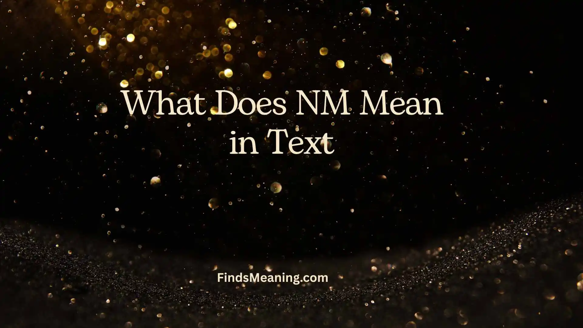 What Does NM Mean in Text