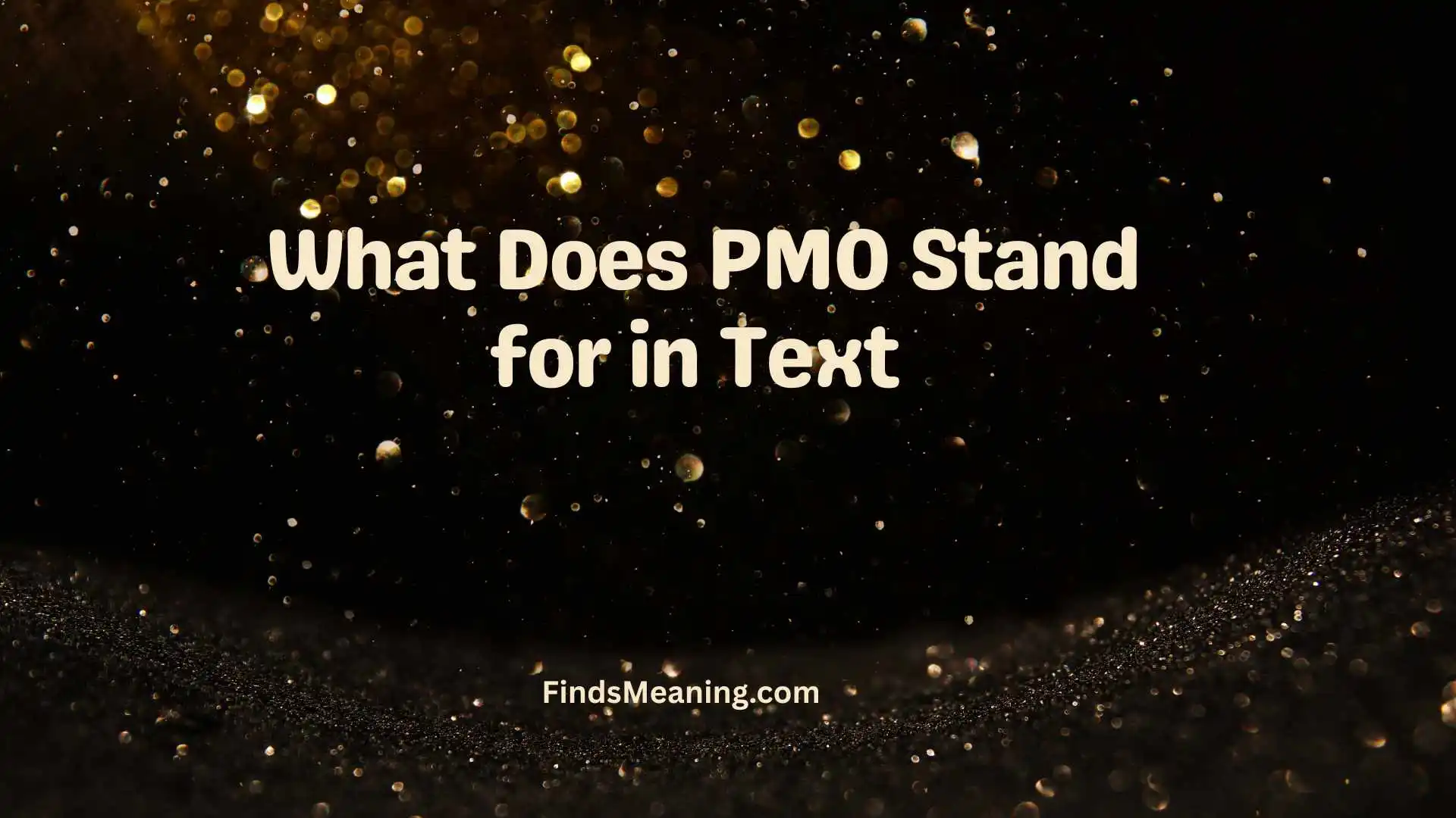 What Does PMO Stand for in Text 