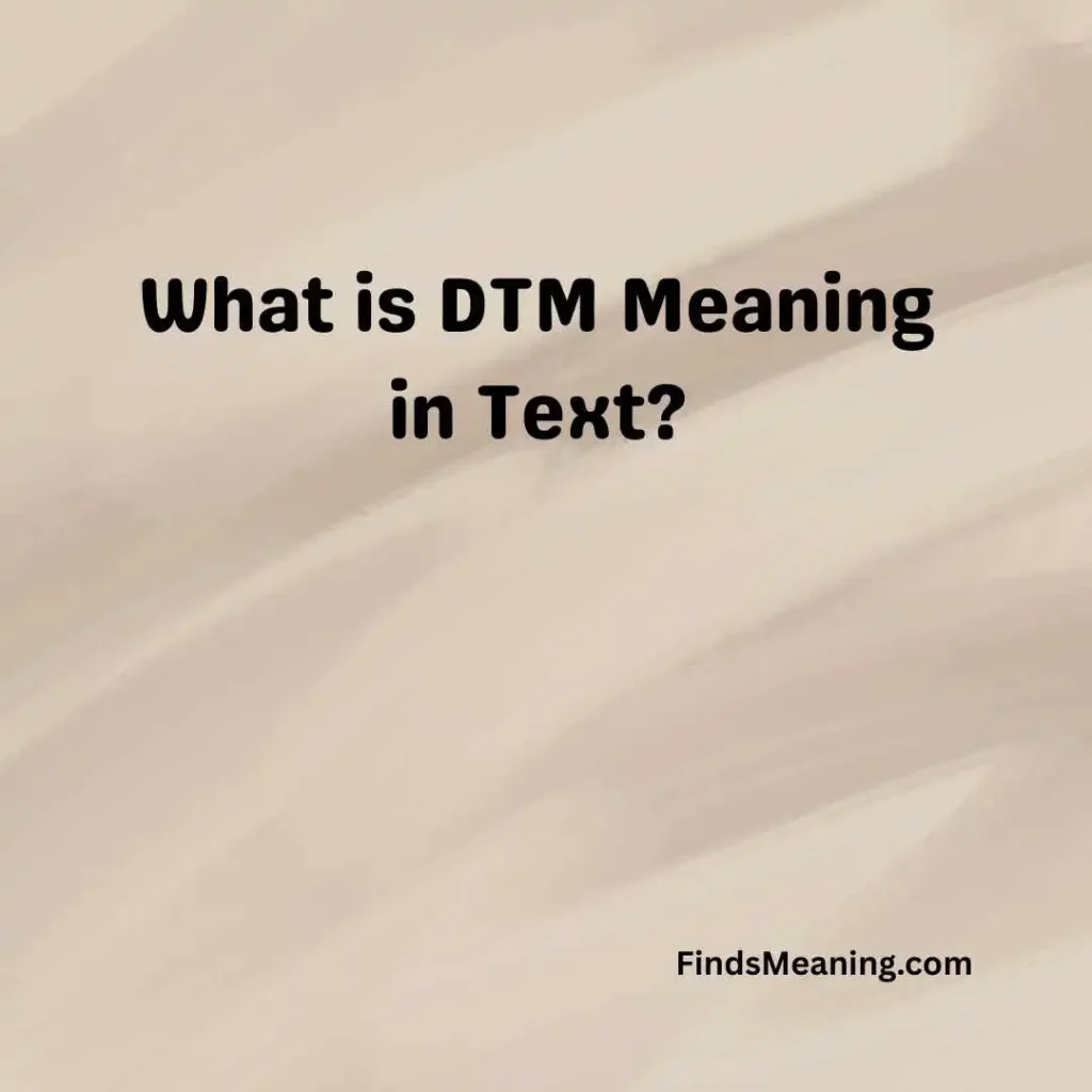 What is DTM Meaning in Text