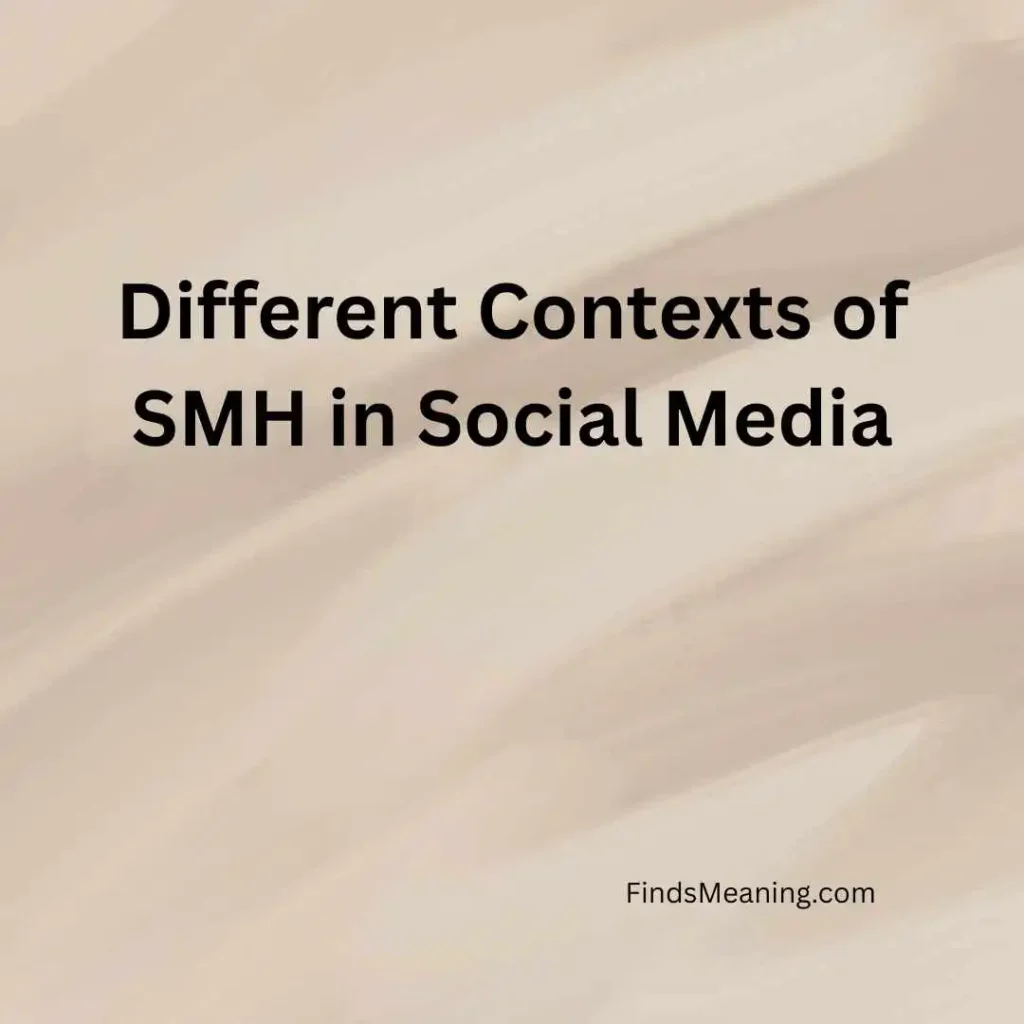 Different Contexts of SMH in Social Media