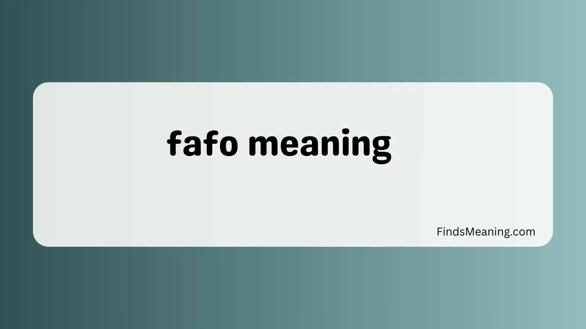 fafo meaning