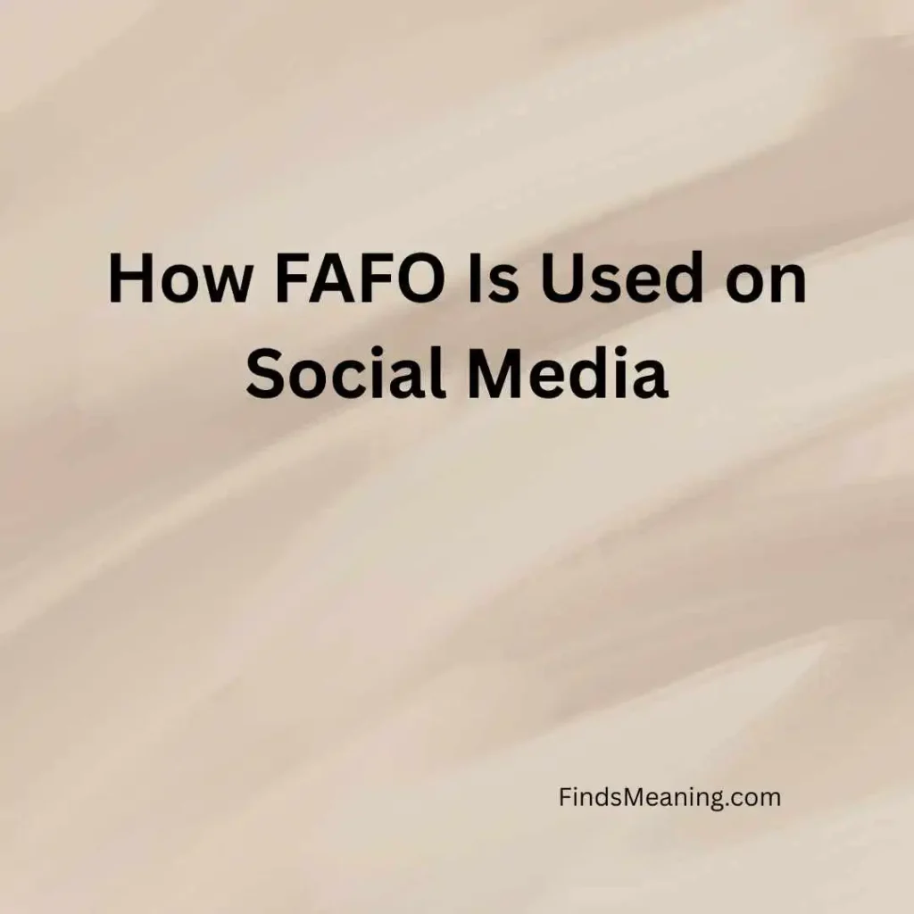 How FAFO Is Used on Social Media