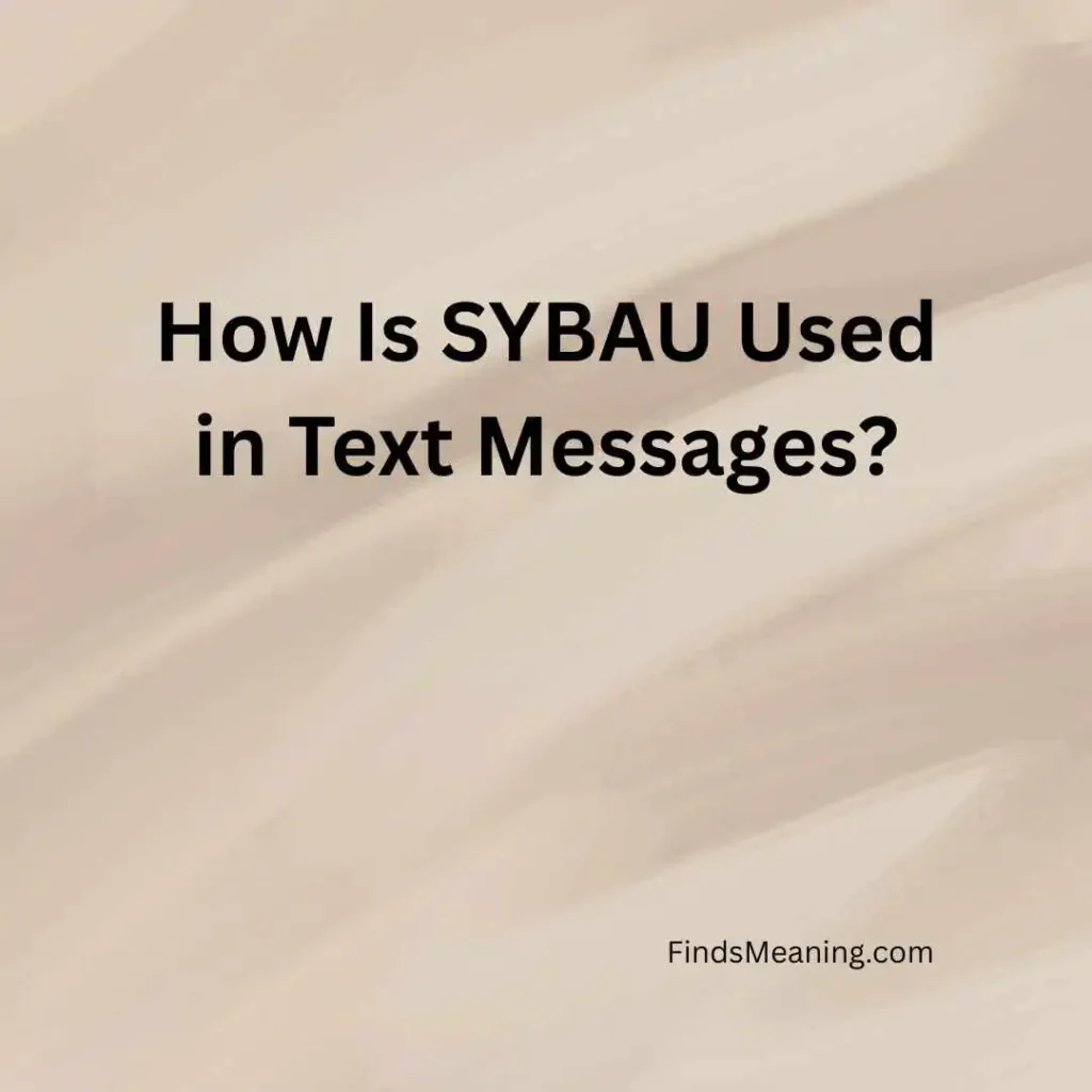 How Is SYBAU Used in Text Messages