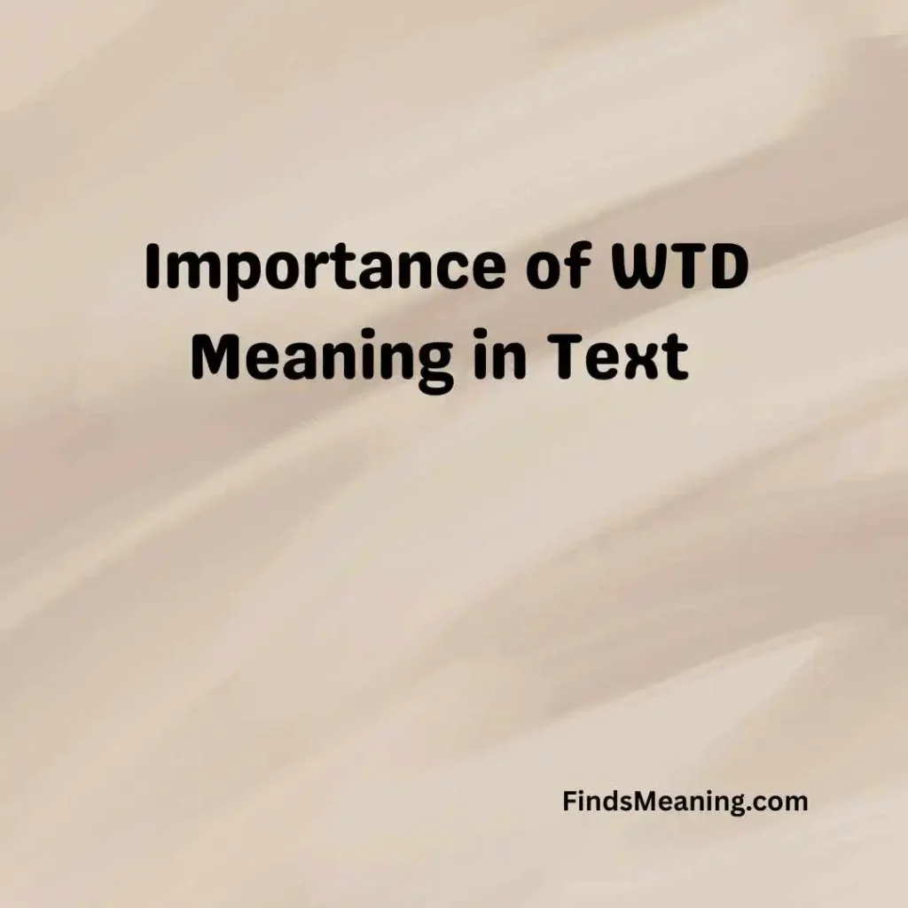 Importance of WTD Meaning in Text