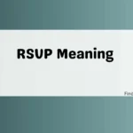 RSVP Meaning