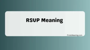 RSVP Meaning