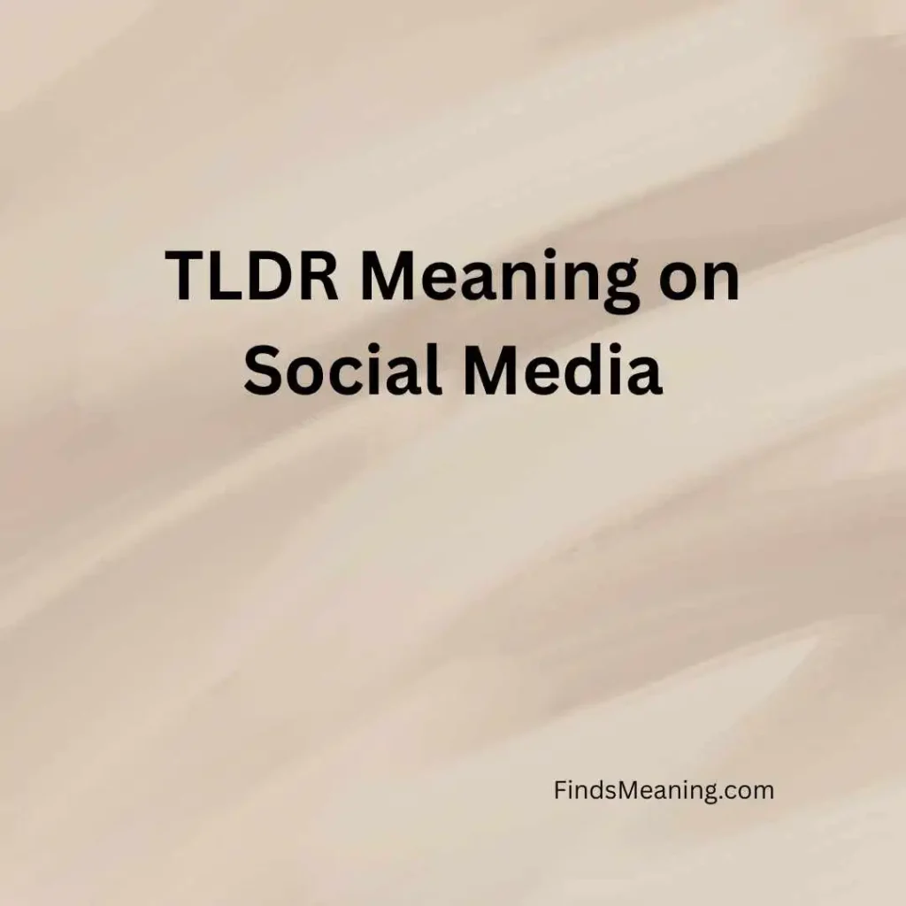 TLDR Meaning on Social Media