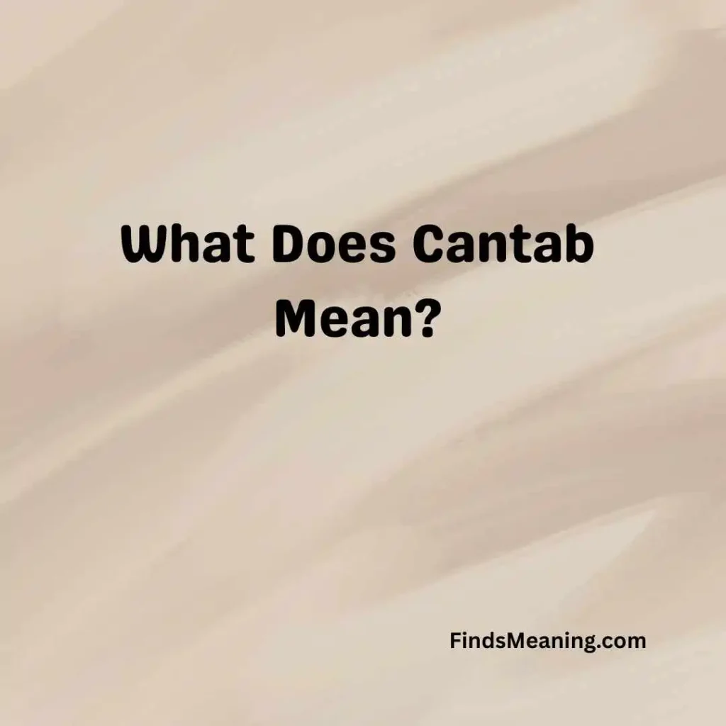 What Does Cantab Mean