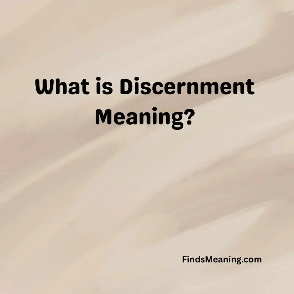 What is Discernment Meaning