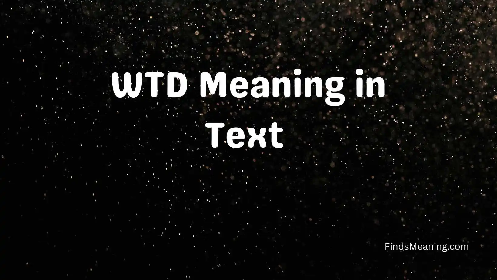 WTD Meaning in Text 